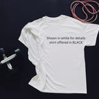 Adaptive Shoulder Surgery Shirt: Black Cotton Button-Down Recovery Tee