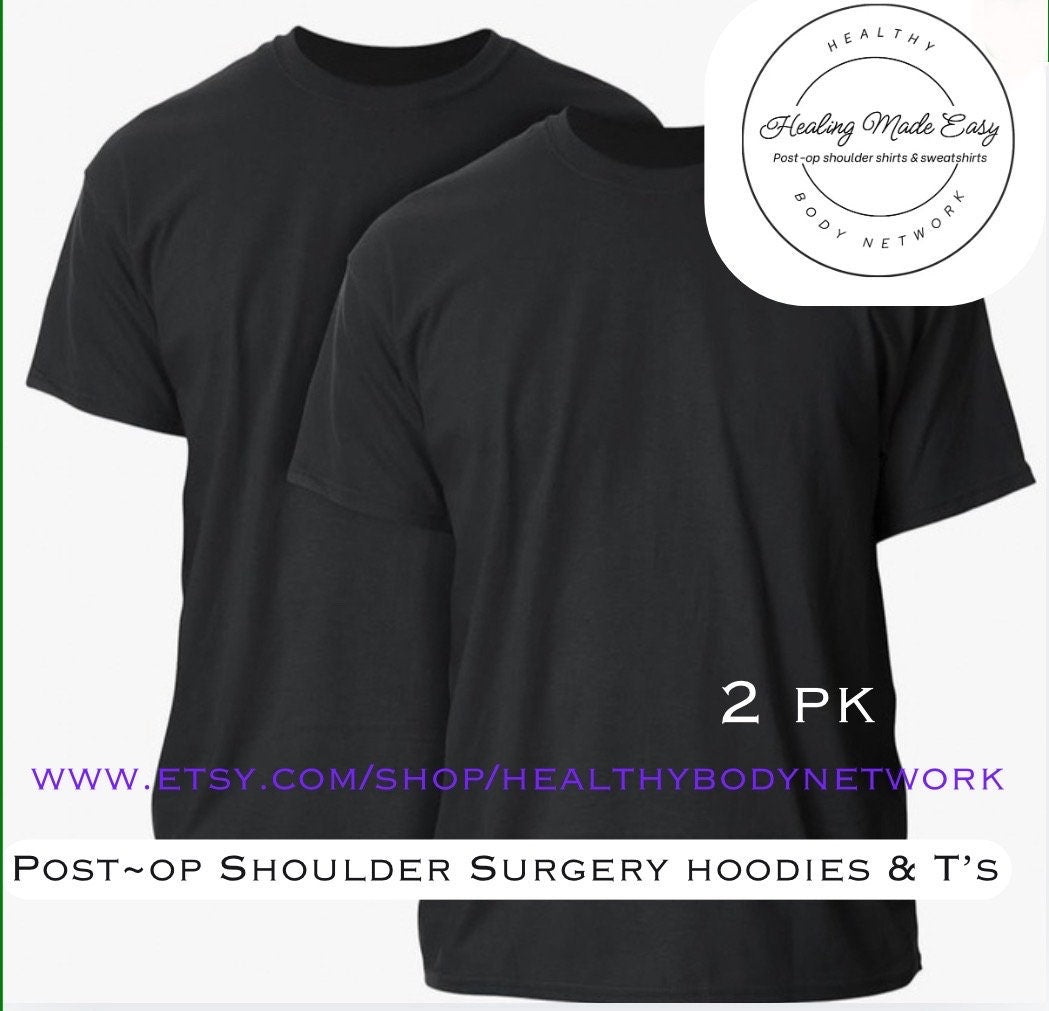 2 PK Shoulder Surgery Shirt with Buttons: Post-Op Easy Dressing shoulder surgery shirt with buttons gift shoulder surgery shirt gift surgery