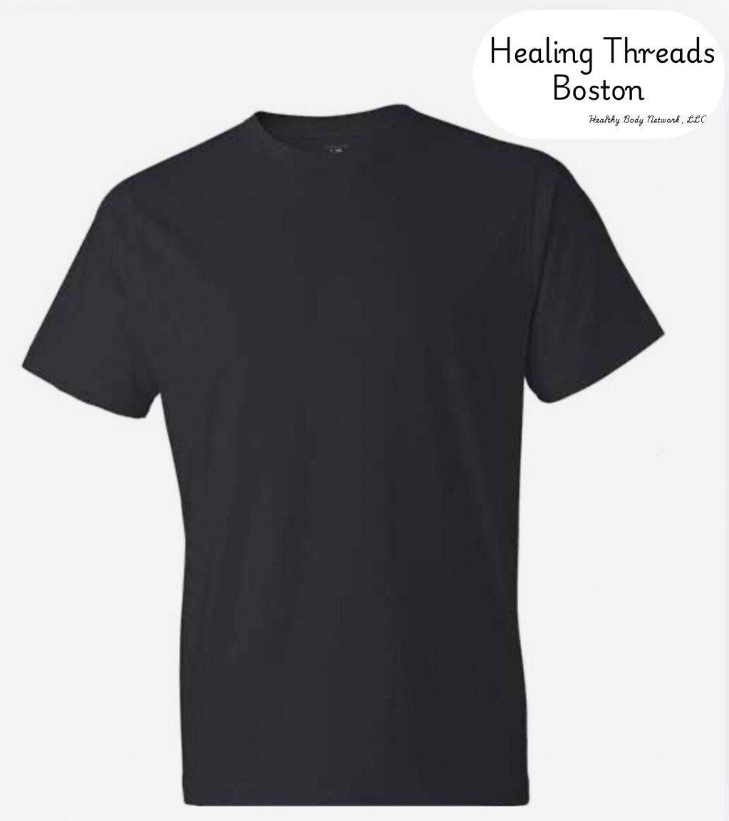 Adaptive Shoulder Surgery Shirt: Black Cotton Button-Down Recovery Tee