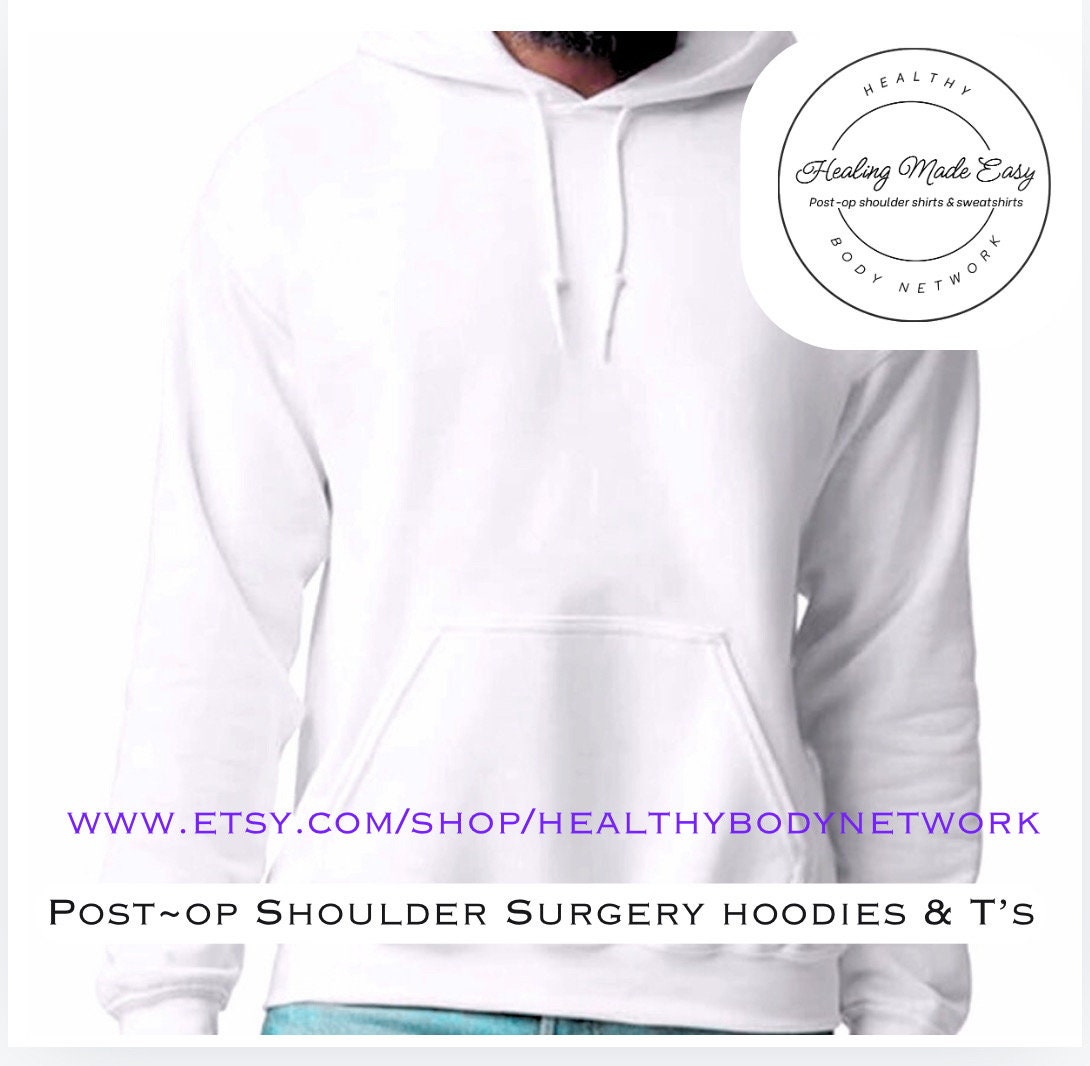 Shoulder Surgery Sweatshirt with  Button Snaps for Easy Dressing Post Surgery Recovery Sweatshirt Shoulder Surgery Gift Surgery t-shirt gift