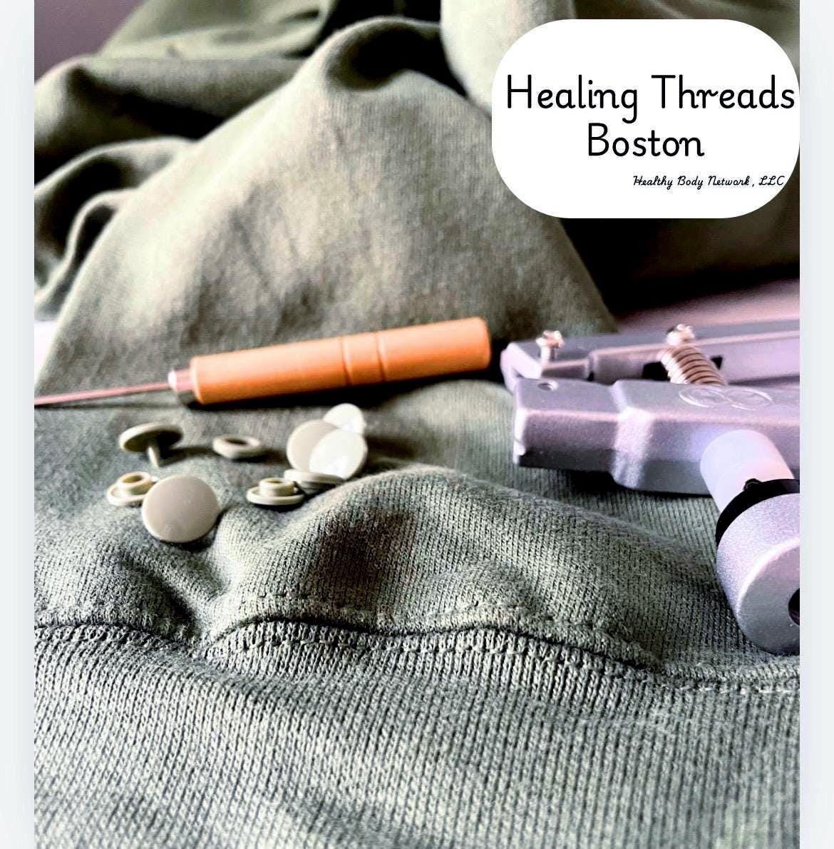 BOTH ARMS modified; Ideal if your are having surgery on both shoulders - Adaptive Military Green Hoodie: Post-Surgery One-Handed Snap Sweatshirt