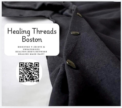 BOTH ARMS Modified; Ideal if both arms are injured or, you will be having surgery on both shoulders. Adaptive Navy Hoodie: Post-Surgery One-Handed Snap Sweatshirt