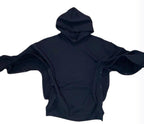BOTH ARMS Modified; Ideal if both arms are injured or, you will be having surgery on both shoulders. Adaptive Navy Hoodie: Post-Surgery One-Handed Snap Sweatshirt