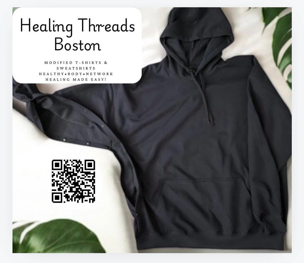 Wrist-or-Hand Surgery with sleeve FULLY CUT including WRIST •  Indicated for surgery on wrist or hand, when not able to get wrist through wrist cuff of sweatshirt