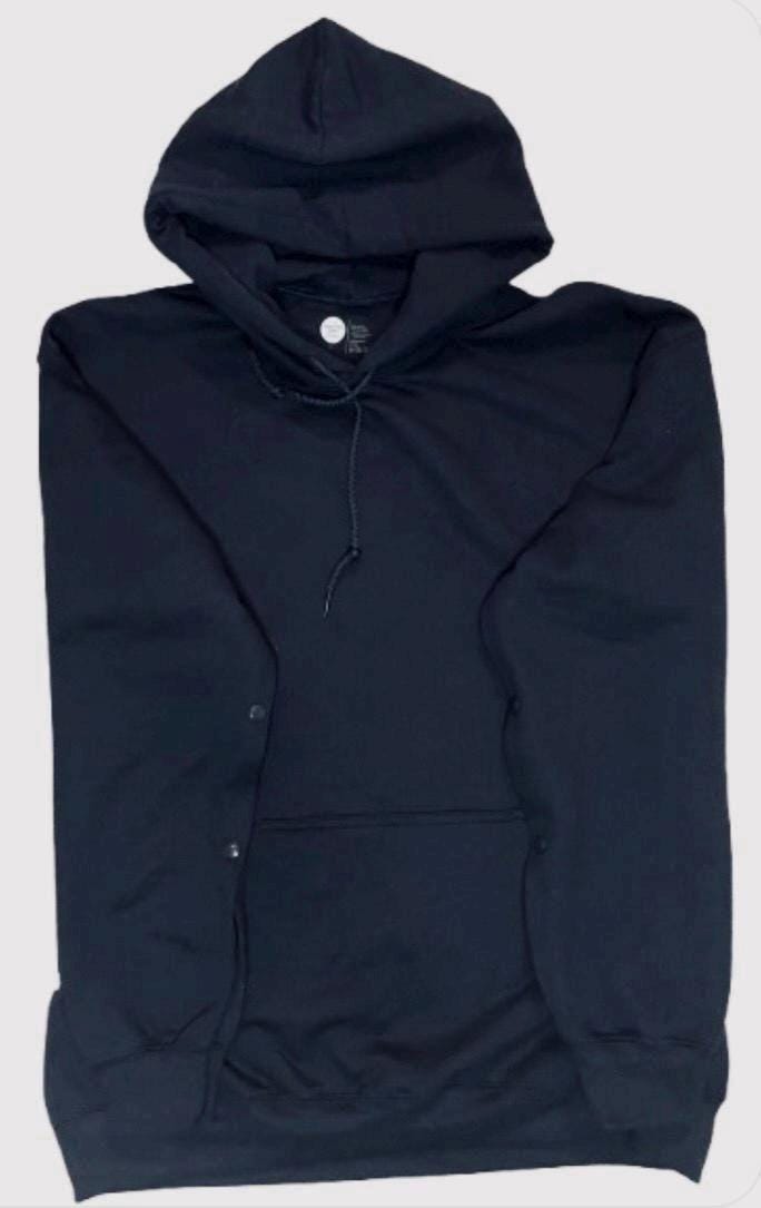 BOTH ARMS Modified; Ideal if both arms are injured or, you will be having surgery on both shoulders. Adaptive Navy Hoodie: Post-Surgery One-Handed Snap Sweatshirt