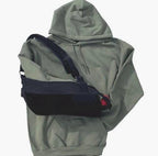 BOTH ARMS modified; Ideal if your are having surgery on both shoulders - Adaptive Military Green Hoodie: Post-Surgery One-Handed Snap Sweatshirt