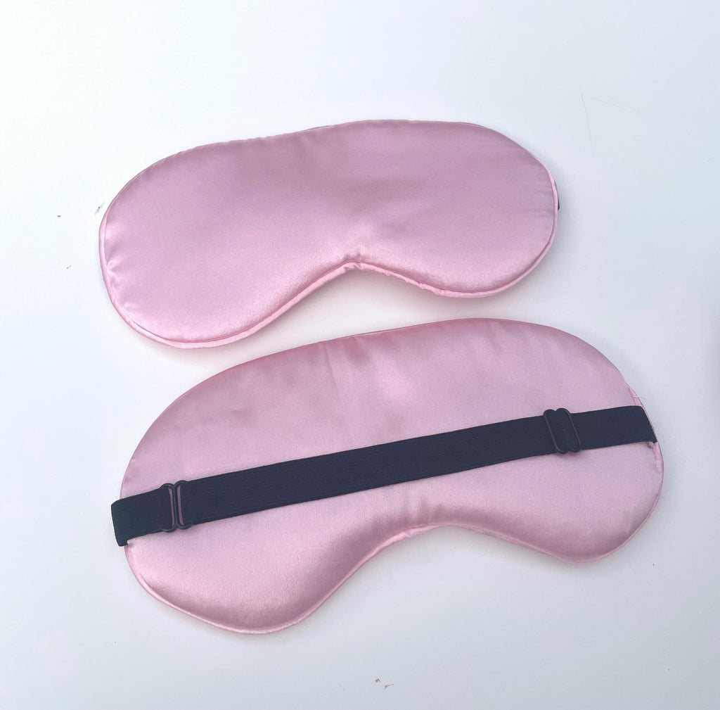 Pink Silk Sleep Mask: Adjustable Comfort for Surgery Recovery