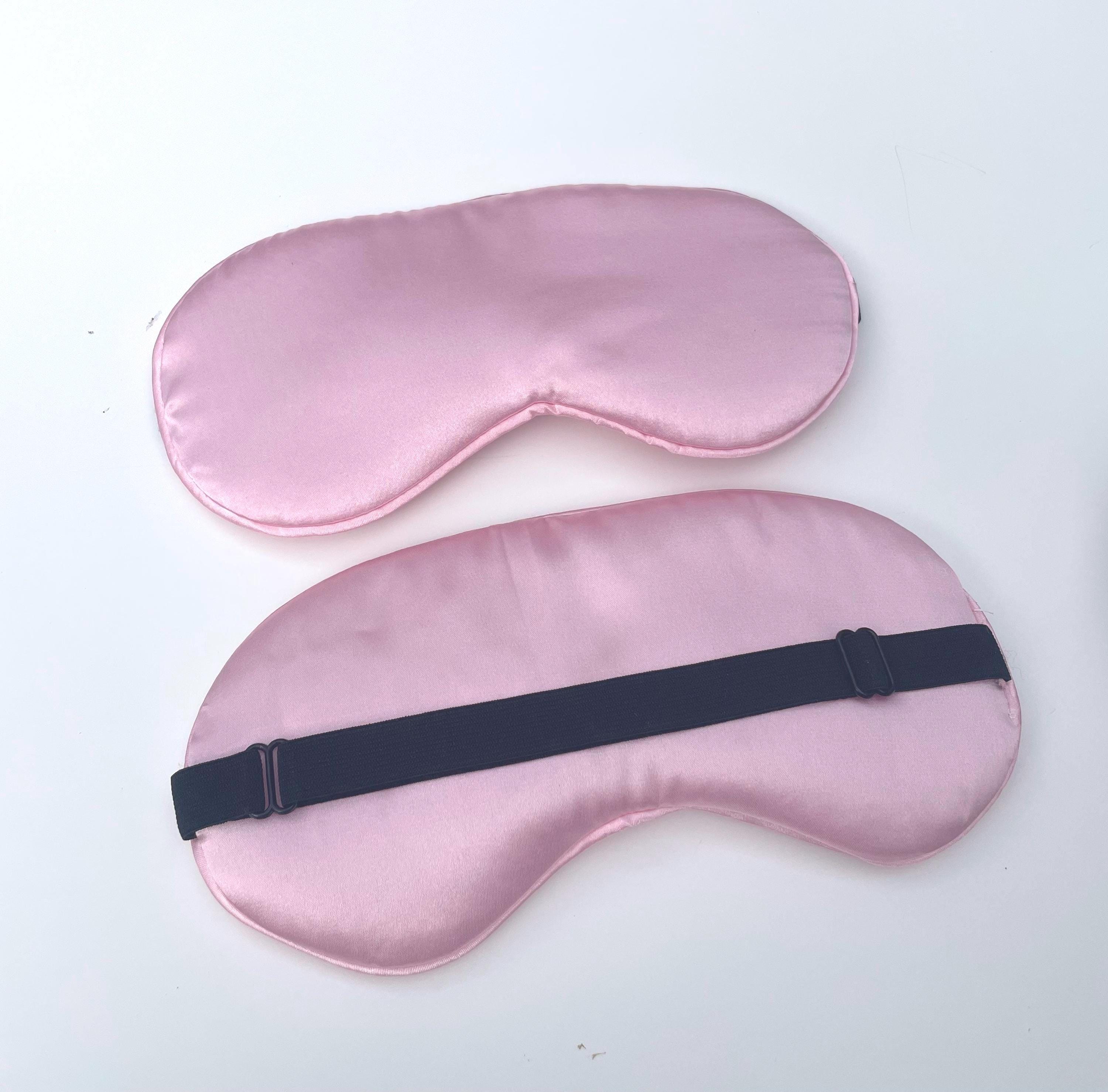 Pink Silk Sleep Mask: Adjustable Comfort for Surgery Recovery