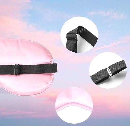 Pink Silk Sleep Mask: Adjustable Comfort for Surgery Recovery