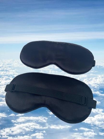 Sleep Mask Silk with Adjustable Strap Gift for Surgery Recovery Sleepmask Black Surgery Gift Basket  for Him/ Her Healing Basket Gift for