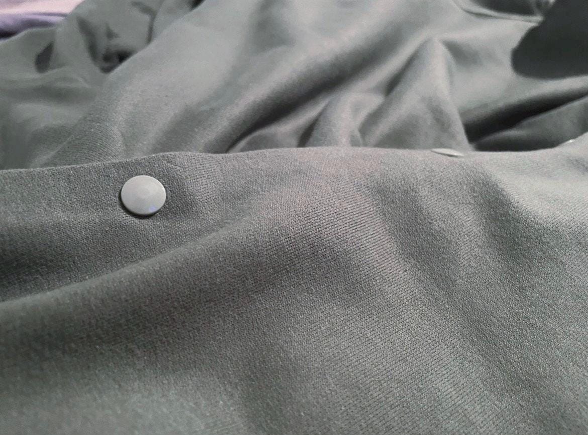 BOTH ARMS modified; Ideal if your are having surgery on both shoulders - Adaptive Military Green Hoodie: Post-Surgery One-Handed Snap Sweatshirt