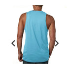 Tahiti Blue Adaptive Tank Top: Shoulder Surgery Recovery Shirt