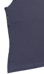 Shoulder Surgery Tank Top: Black Cotton Blend Recovery Shirt with Buttons