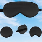 Sleep Mask Silk with Adjustable Strap Gift for Surgery Recovery Sleepmask Black Surgery Gift Basket  for Him/ Her Healing Basket Gift for