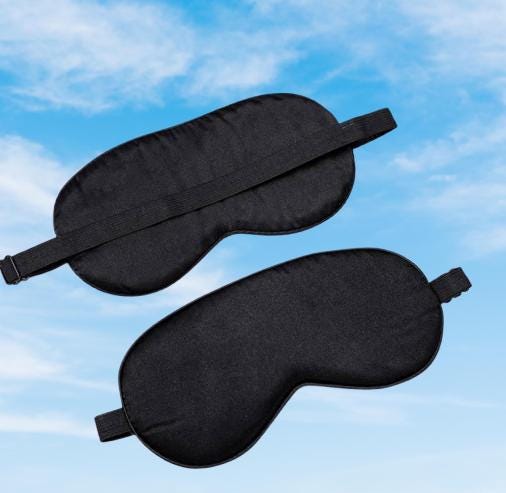 Sleep Mask Silk with Adjustable Strap Gift for Surgery Recovery Sleepmask Black Surgery Gift Basket  for Him/ Her Healing Basket Gift for