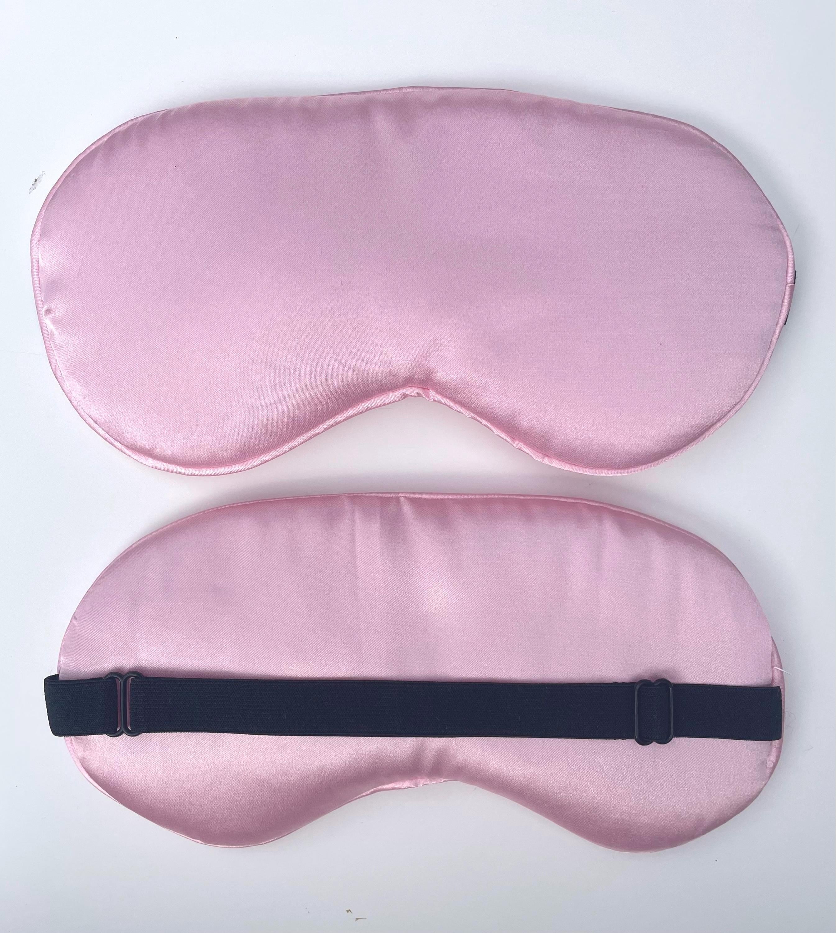 Pink Silk Sleep Mask: Adjustable Comfort for Surgery Recovery