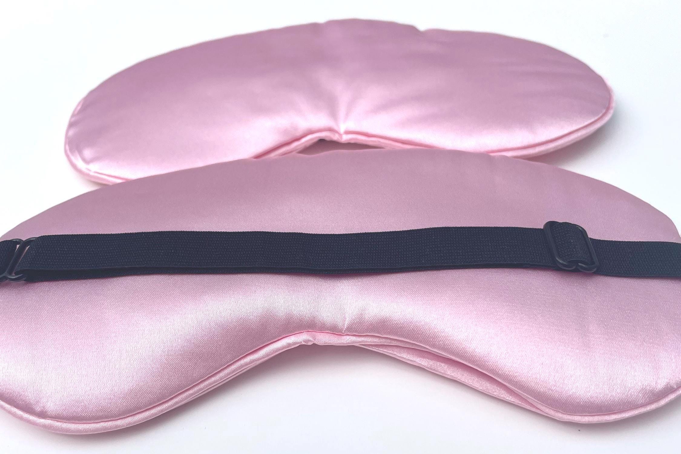 Pink Silk Sleep Mask: Adjustable Comfort for Surgery Recovery