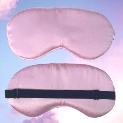 Pink Silk Sleep Mask: Adjustable Comfort for Surgery Recovery