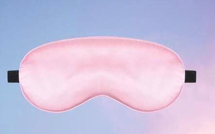 Pink Silk Sleep Mask: Adjustable Comfort for Surgery Recovery