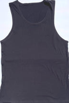 Shoulder Surgery Tank Top: Black Cotton Blend Recovery Shirt with Buttons
