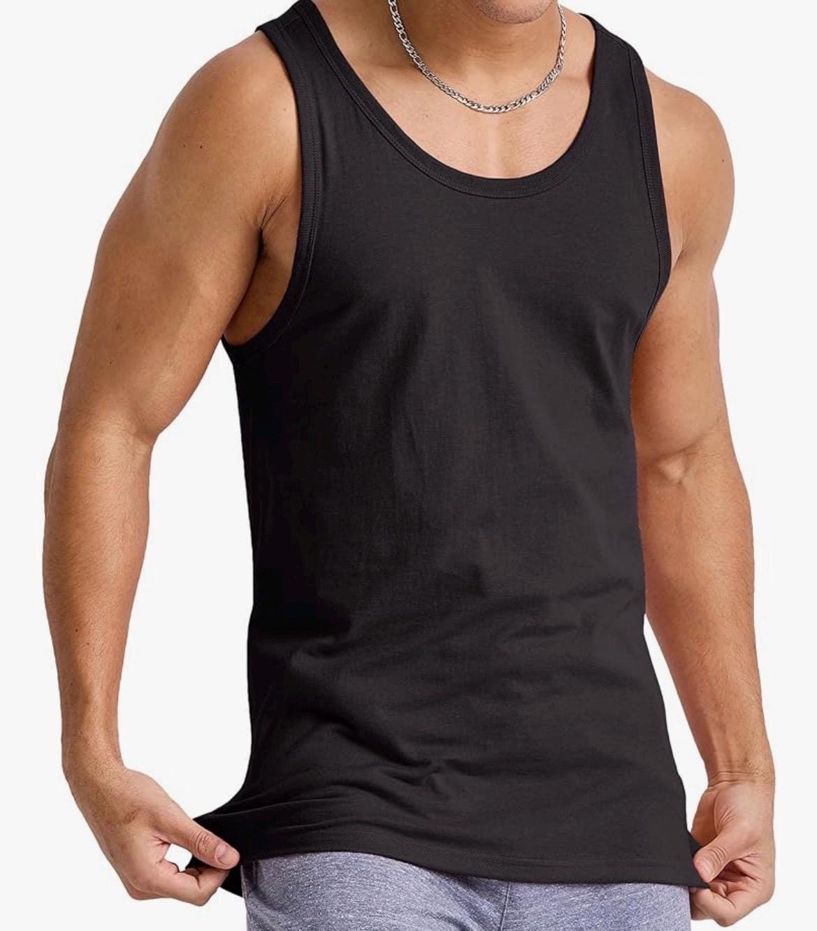 Shoulder Surgery Tank Top: Black Cotton Blend Recovery Shirt with Buttons