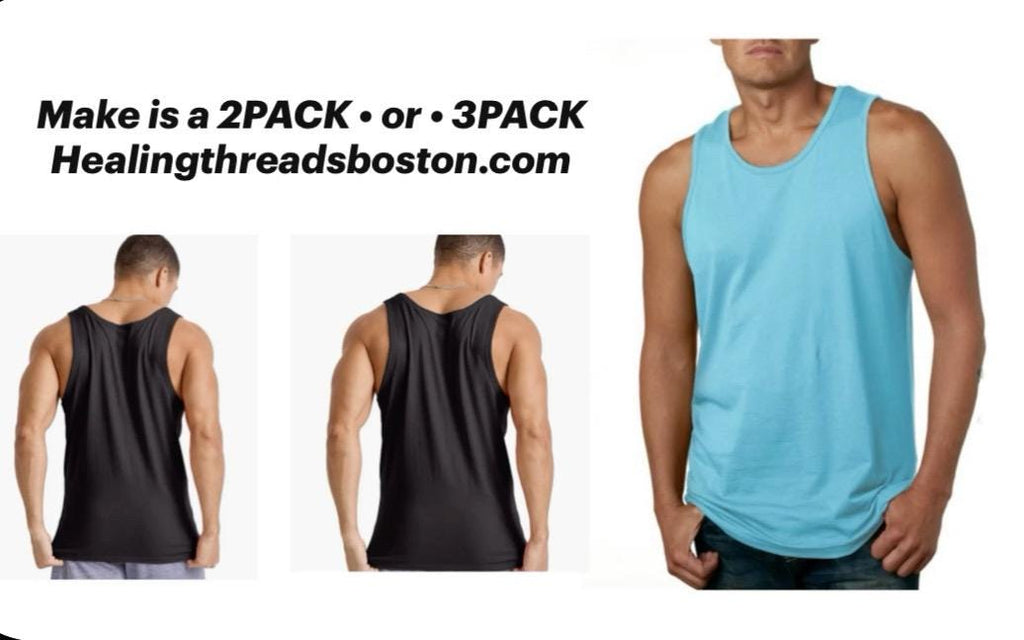 Shoulder Surgery Tank Top: Black Cotton Blend Recovery Shirt with Buttons