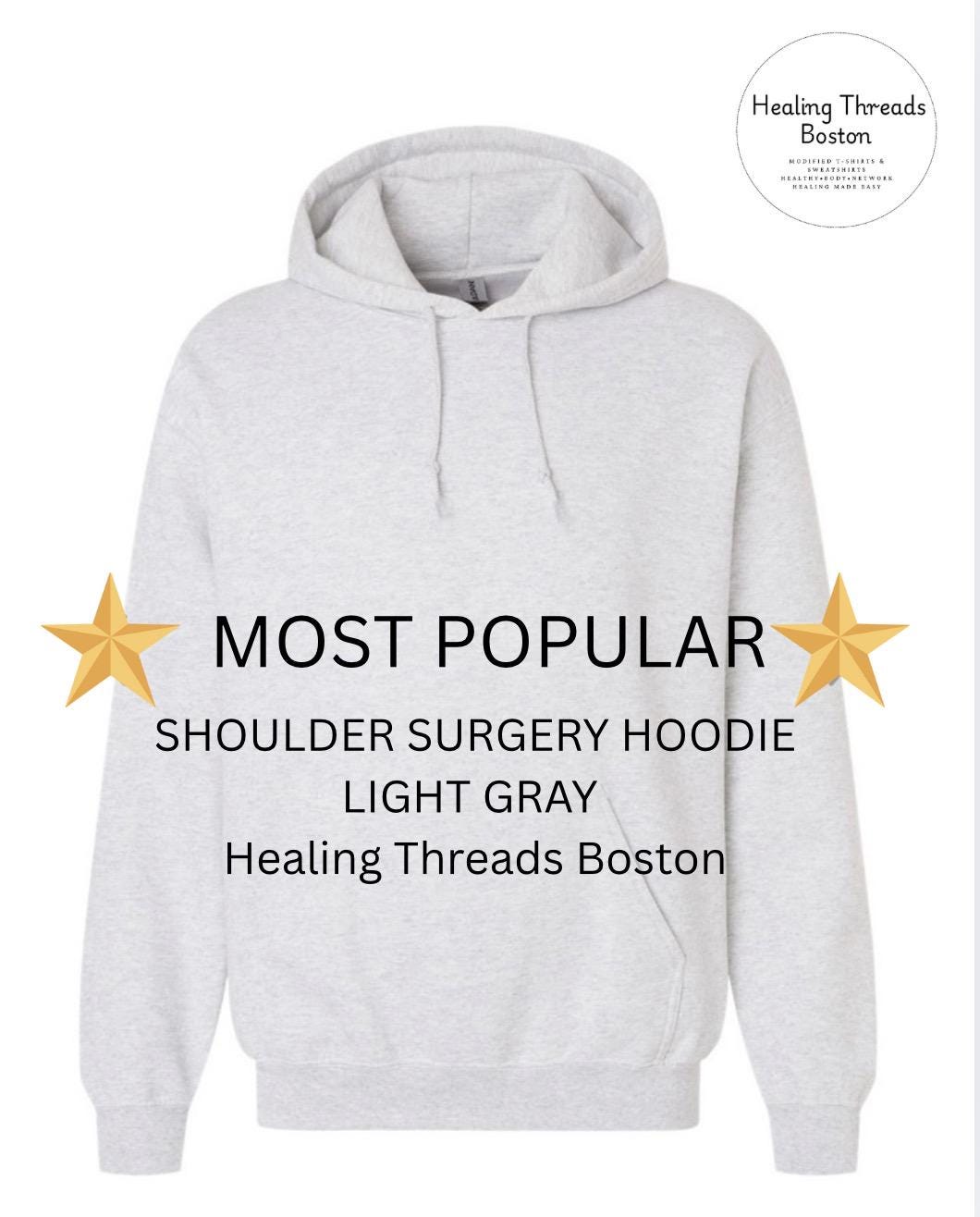 Shoulder Surgery Sweatshirt with  Button Snaps for Easy Dressing Post Surgery Recovery Sweatshirt Shoulder Surgery Gift Surgery t-shirt