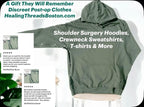 Wrist-or-Hand Surgery Hoodie with Arm FULLY CUT including WRIST •  Indicated for surgery on wrist or hand, when not able to get wrist through cuff of sweatshirt